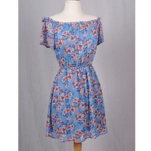 Fishbowl Blue Floral Dress Size Medium